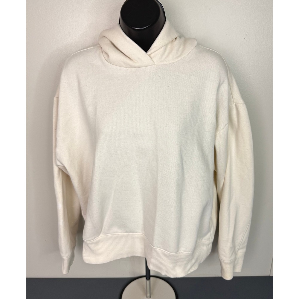 A New Day Women's Basic Pullover Hoodie White Size Large Activewear Outdoor